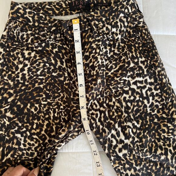 JEN7 by 7 FOR ALL MANKIND NEW! Leopard Print ANKLE SKINNY Jeans Sz 0 - Picture 8 of 9
